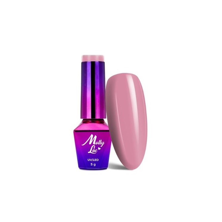 MollyLac /3/ Glamour Women Hybrid Lacquer Powder Pink Dress 5 ml