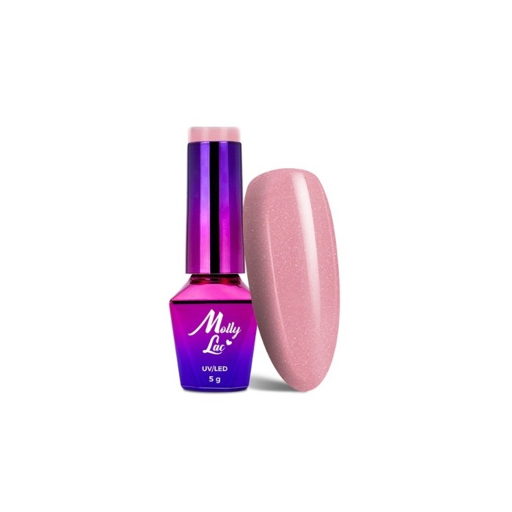 MollyLac /524/ I'm The Nudelover Hybrid Nail Polish Crystal Rose 5 ml