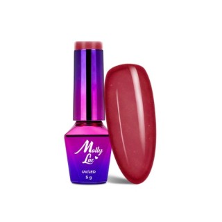Гібридний лак для нігтів MollyLac /195/ Hearts & Kisses Dazzling Heart 5 мл