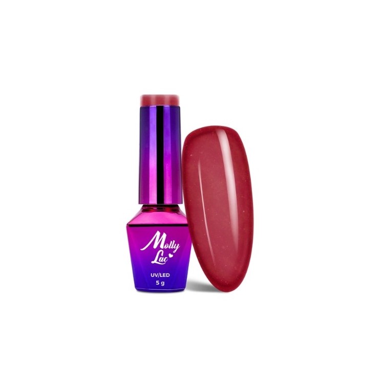 Гібридний лак для нігтів MollyLac /195/ Hearts & Kisses Dazzling Heart 5 мл