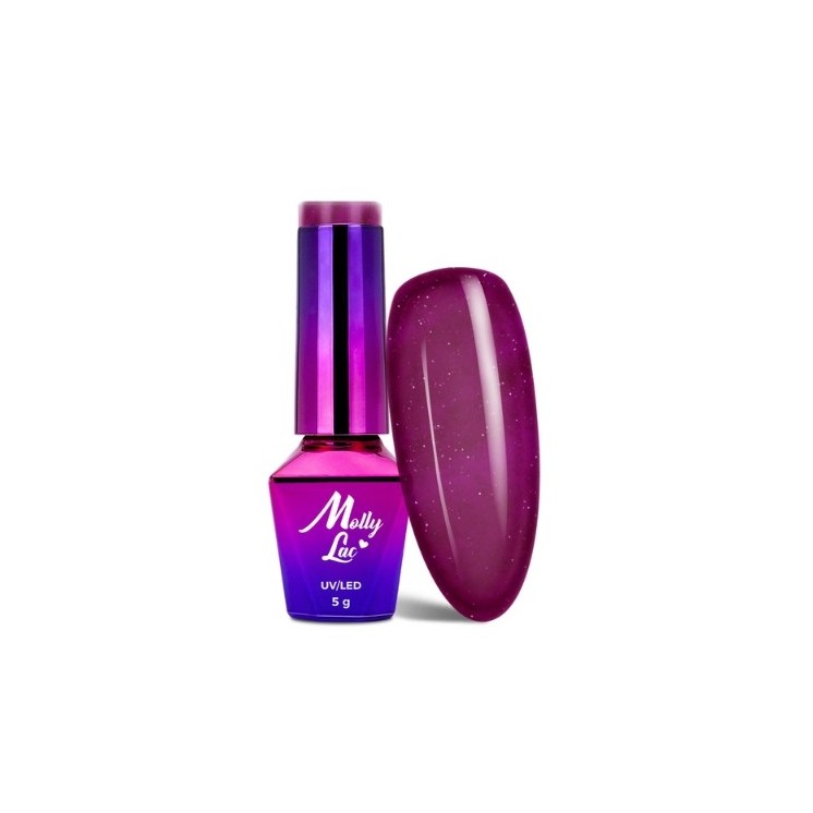 MollyLac /191/ Гібридний лак для нігтів Hearts & Kisses A Kiss in Paris 5 мл