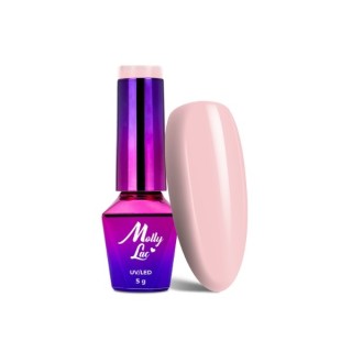 MollyLac /304/ Гібридний лак для нігтів Skin & Make Up Blondie Pink 5 мл
