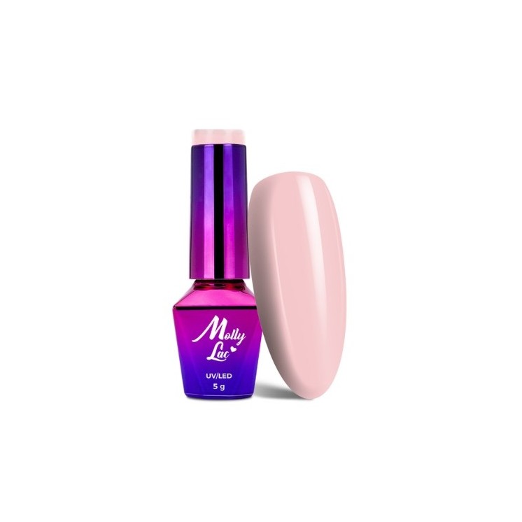 MollyLac /304/ Гібридний лак для нігтів Skin & Make Up Blondie Pink 5 мл