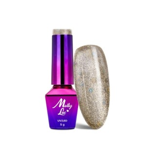 MollyLac /32/ Лак для нігтів Queens of Life Perfect Gold Hybrid 5 мл