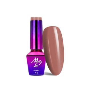 MollyLac /60/ Гібридний лак для нігтів Delicate Woman My Morning Hot Cacao 5 мл
