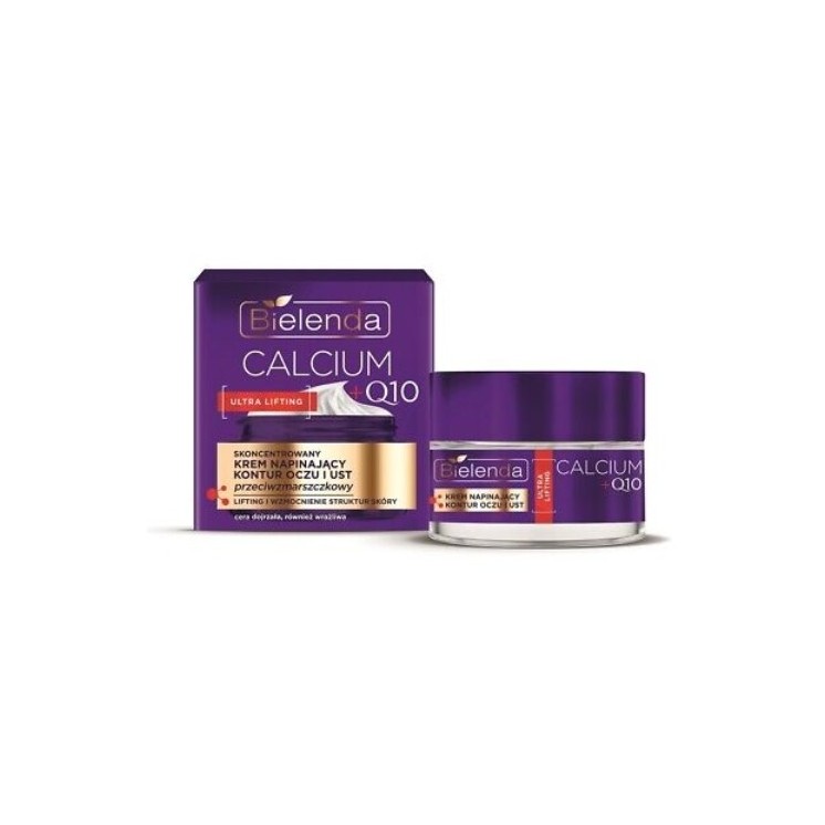 Bielenda CALCIUM + Q10 geconcentreerde gezichtscrème die de contouren van ogen en lippen aanscherpt 15 ml