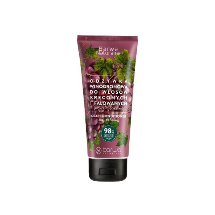 Barwa Naturalna Grape conditioner voor krullend en golvend haar in tube 200 ml