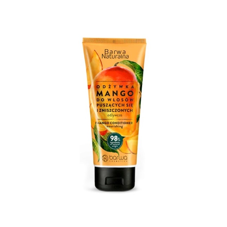 Кондиціонер Barwa Naturalna для кучерявого та пошкодженого волосся Mango в тюбику 200 мл