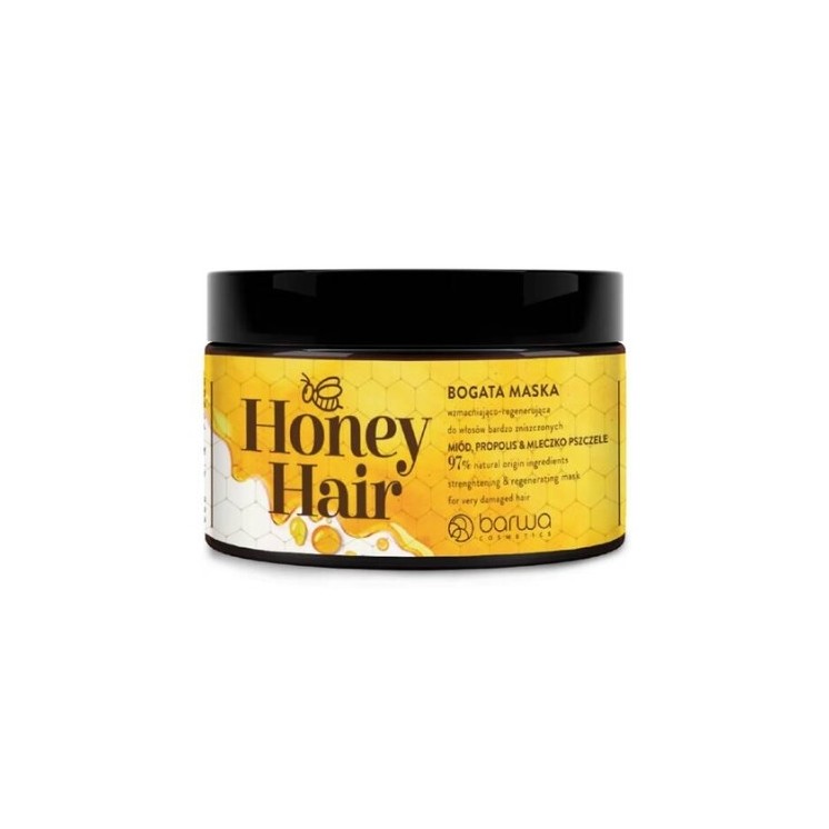 Barwa Honey Hair Versterkend en regenererend masker voor zeer beschadigd haar Honing, Propolis & Koninginnengelei 220 ml