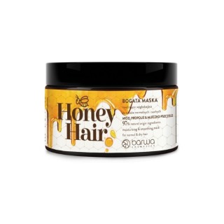 Barwa Honey Hair Hydraterend en gladmakend masker voor normaal en droog haar Honing, Propolis & Koninginnengelei 220 ml
