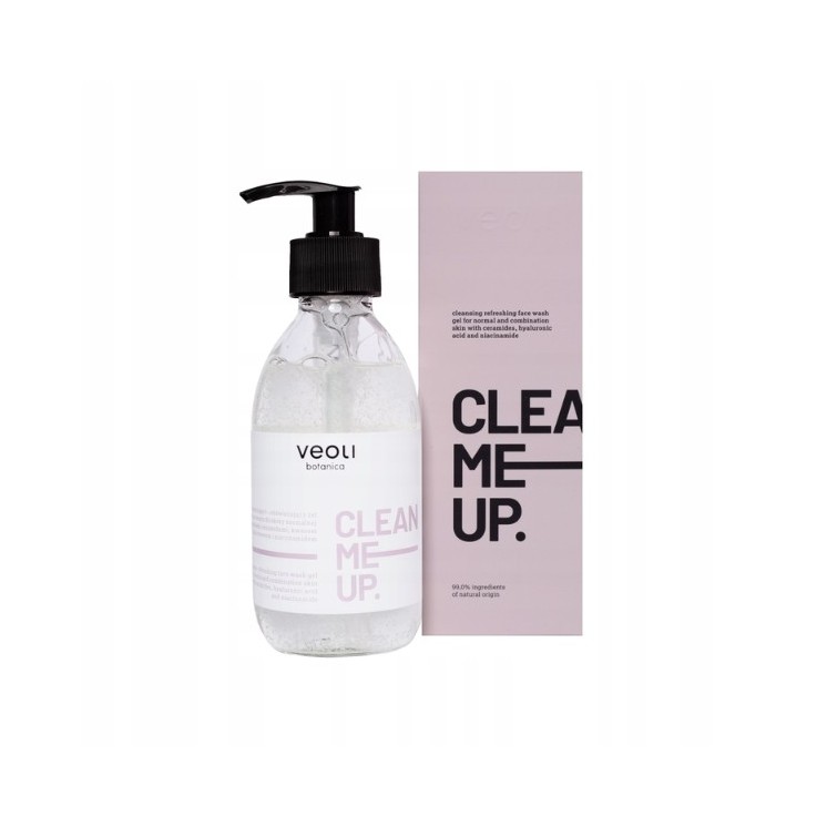 Veoli Botanica Clean Me Up reinigende en verfrissende gezichtswasgel 190 ml