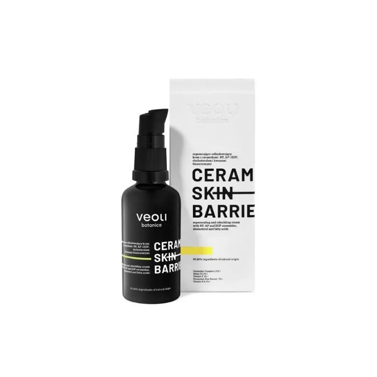 Крем для обличчя Veoli Botanica Ceramide Skin Barrier регенеруючий і відновлюючий з керамідами 40 мл