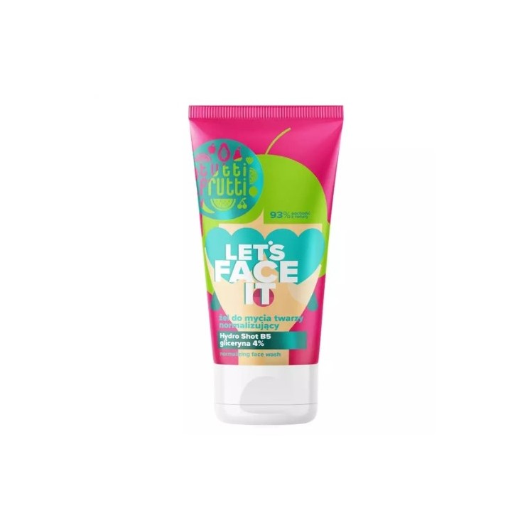 Farmona Tutti Frutti Let's Face It нормалізуючий гель для вмивання обличчя з гліцерином 4% + Hydro Shot B5 150 мл