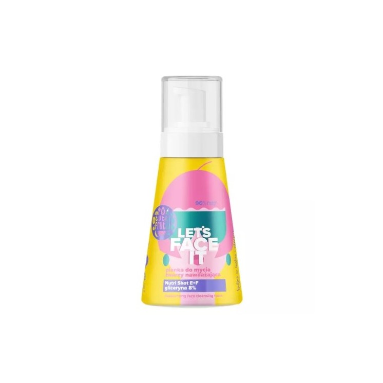 Farmona Tutti Frutti Let's Face It feuchtigkeitsspendender Gesichtsreinigungsschaum mit Glycerin 8 % + Nutri Shot E + F 250 ml