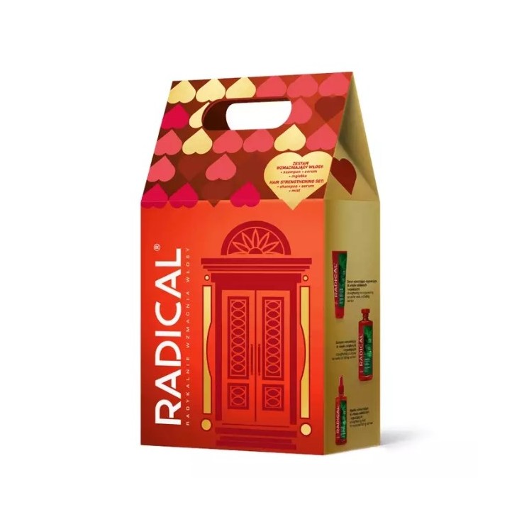 Подарунковий набір Farmona Radical для зміцнення волосся: шампунь 400 мл + Serum 100 мл + спрей 200 мл