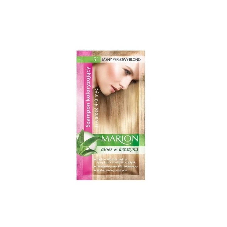 Шампунь Marion Coloring з екстрактом алое 4-8 прань /51/ Світлий перламутровий blond 40 мл