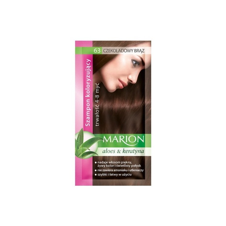 Marion Kleurshampoo met aloë-extract 4-8 wasbeurten /63/ Chocoladebruin 40 ml