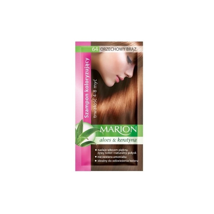 Шампунь Marion Coloring з екстрактом алое 4-8 прань /64/ Коричневий горіх 40 мл