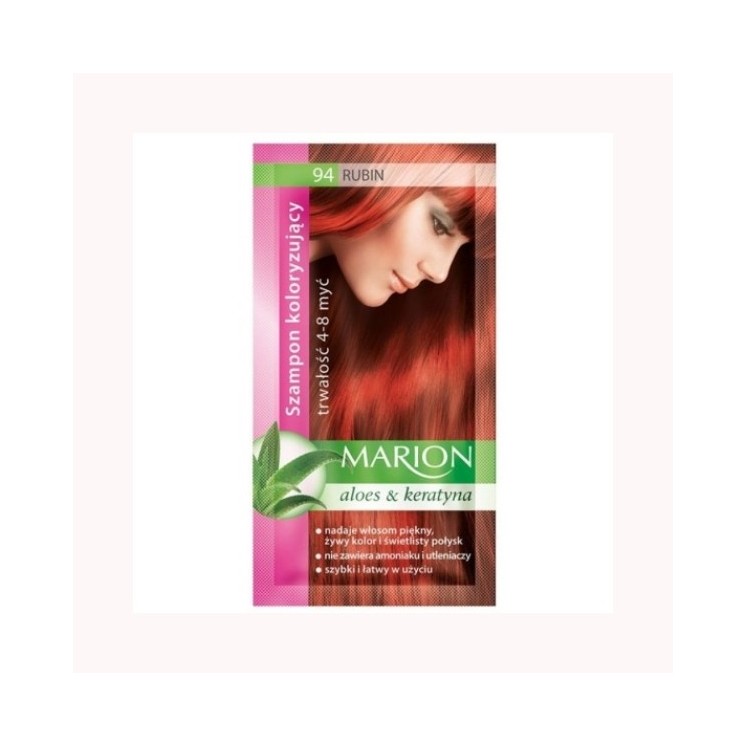 Marion Фарбувальний шампунь з екстрактом алое 4-8 прань /94/ Rubin 40 мл