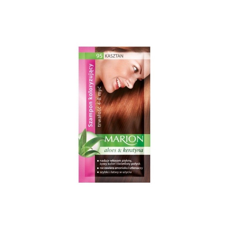 Шампунь Marion Coloring з екстрактом алое 4-8 прань /95/ Каштан 40 мл