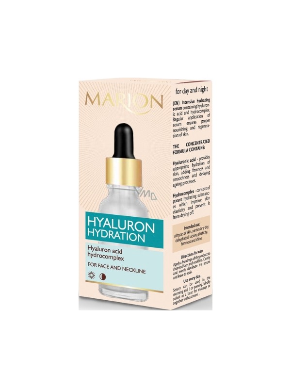 Marion Hyaluron Hydration Serum do twarzy i szyi z kwasem hialuronowym 20 ml