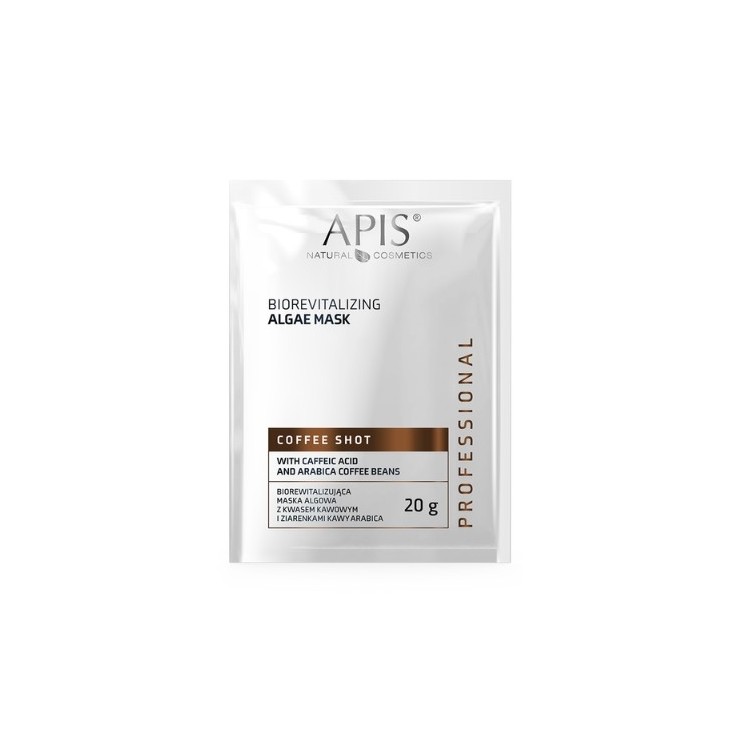 Apis Coffee Shot Біоревіталізуюча водоростева маска з кавовою кислотою та кавовими зернами Arabica 20 г