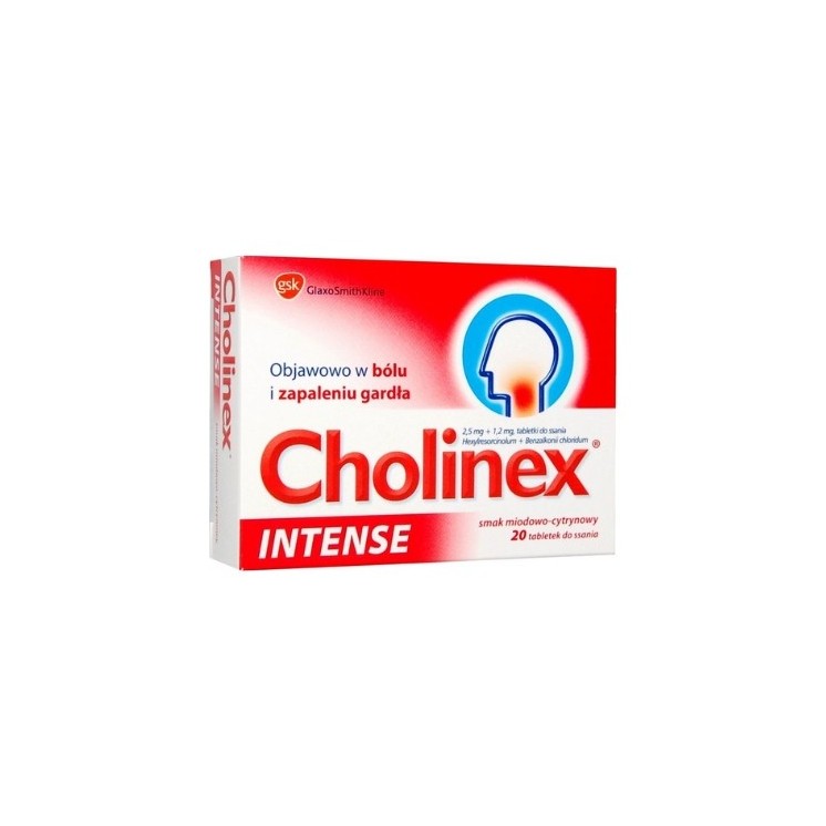 Cholinex Intense Lutschtabletten mit Honig- und Zitronengeschmack, 20 Tabletten