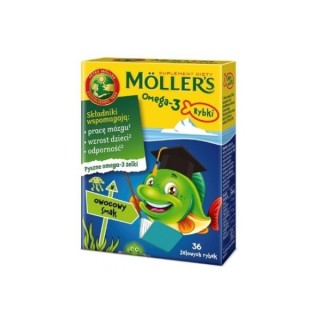 Moller's Omega-3-Fischgelees mit Fruchtgeschmack 36 Stück