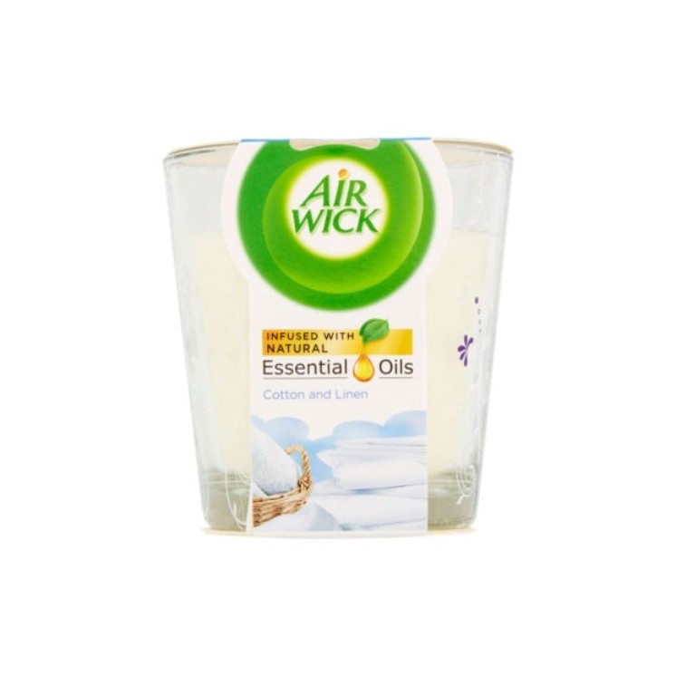 Airwick KATOEN EN LINNEN geurkaars 105 gr