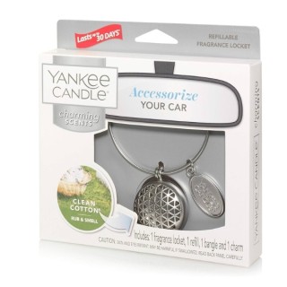 Yankee Candle Car Zapach do samochodu Charming Scents Zestaw z uzupełniaczem Clean Cotton 1 sztuka