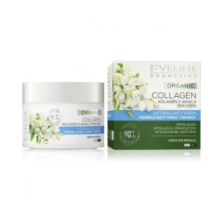 Eveline Organic Collagen Lifting Face Cream modelliert das Gesicht oval 50 ml