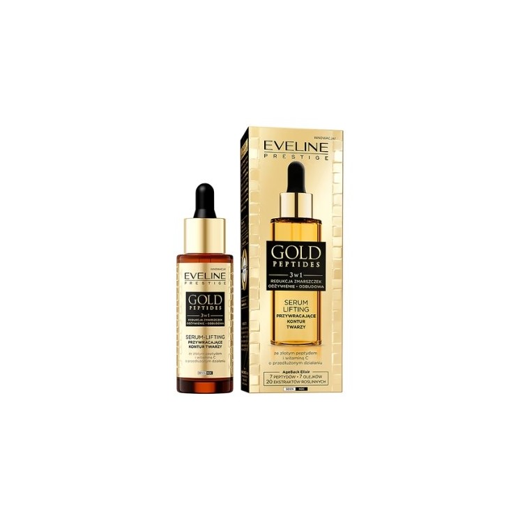 Eveline Gold Peptides Serum - ліфтинг відновлення контуру обличчя 30 мл