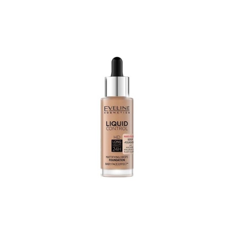 Eveline Liquid Control Gesichtsgrundierung mit Niacinamid in Droper /060/ Sunny Beige 32 ml
