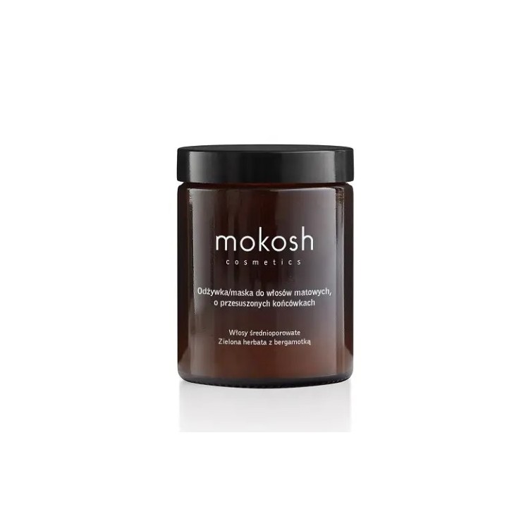 Mokosh Conditioner/Masker voor medium poreus, mat haar met droge punten Groene Thee met Bergamot 180 ml