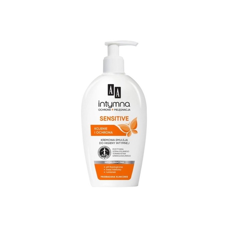 AA Intimate Protection + Creamy Care Емульсія для інтимної гігієни Sensitive 300 мл