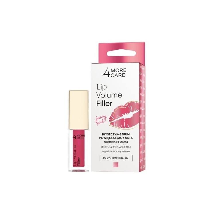 More 4 Care Lip Volume Filler Lipgloss - lipvergrotend serum Juicy Pink 4,8 g
