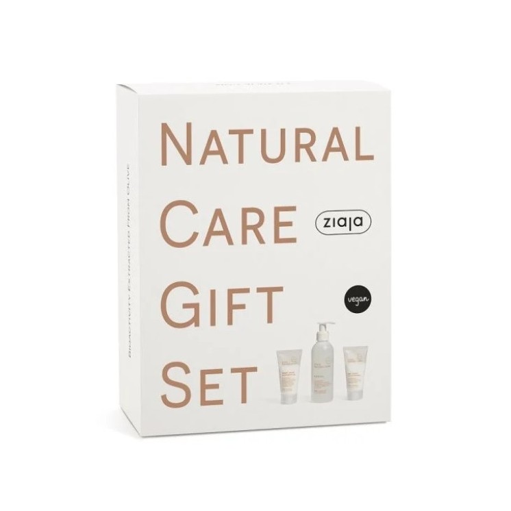 Ziaja Natural Care Cadeauset Nachtgezichtscrème 50 ml + Daggezichtscrème 50 ml + Gezichtsreinigingsgel 200 ml