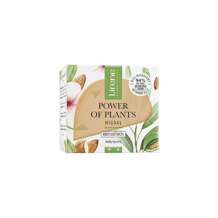 Живильний крем для обличчя Lirene Power of Plants Мигдаль 50 мл