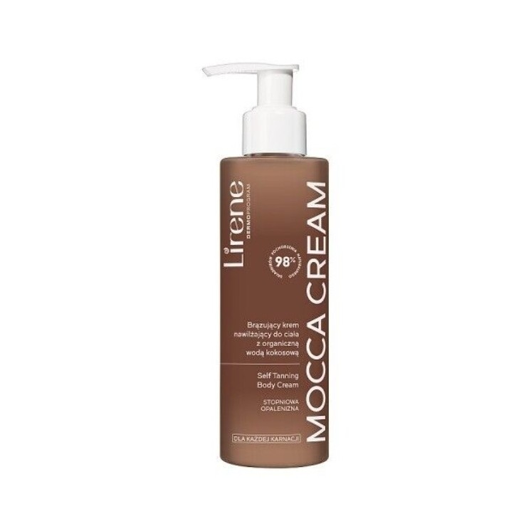 Lirene Self Tanning Body Cream bronzing Зволожуючий крем для тіла з органічною кокосовою водою Mocca Cream 190 мл