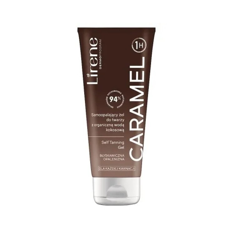 Lirene Self Tanning Gel Self-tanning face gel with organic coconut water Caramel 150 ml