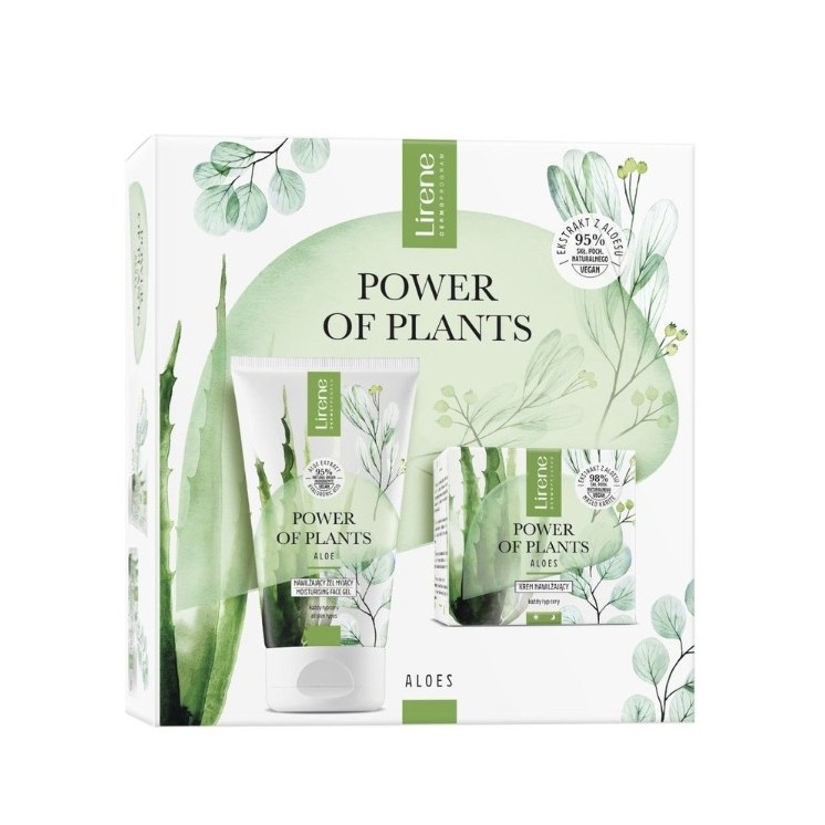 Lirene Power of Plants Aloe Набір: Крем для обличчя 50 мл + Крем для рук 75 мл