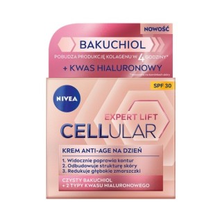 Nivea Cellular Expert Lift Bakuchiol przeciwstarzeniowy Krem do twarzy na dzień SPF30 50 ml