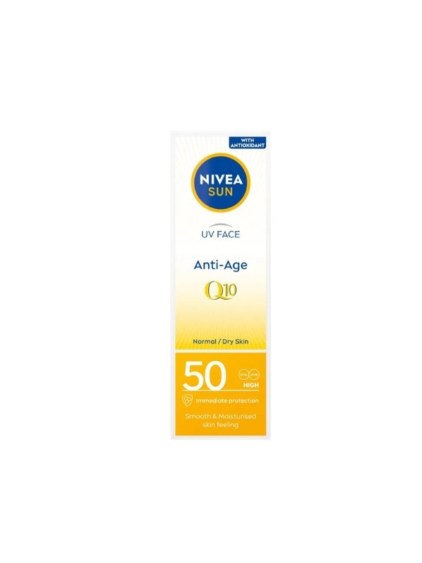 Nivea Sun UV Face Anti-Age Q10 przeciwsłoneczny Krem do twarzy przeciwzmarszczkowy SPF50 50 ml