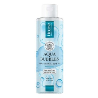 Lirene Aqua Bubbles Hyaluronic Acid 4D зволожуючий тонік для обличчя для всіх типів шкіри 200 мл