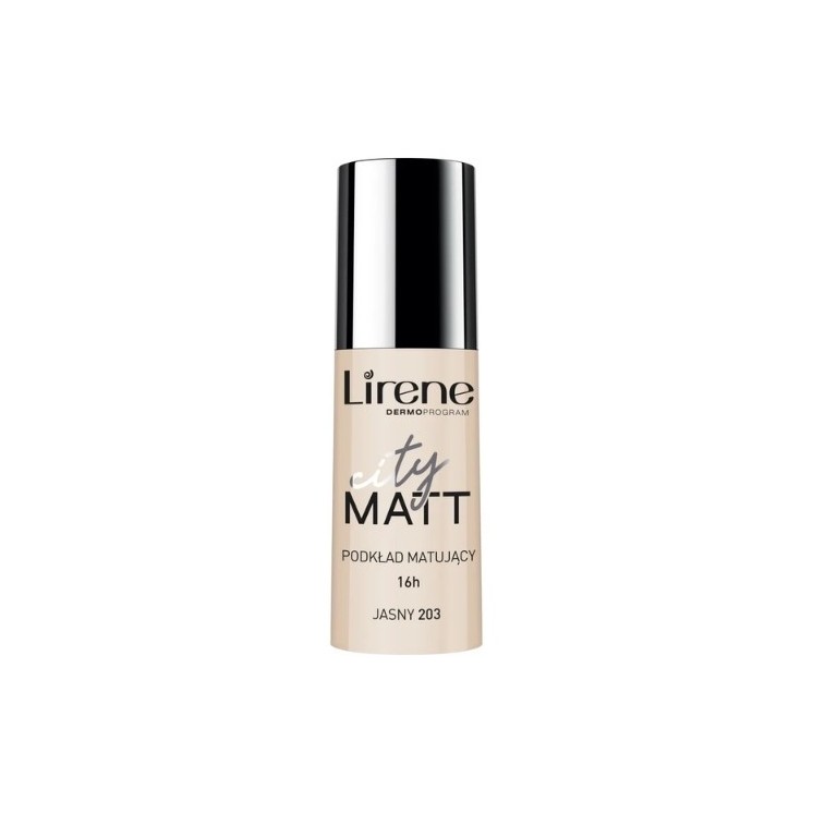 Матовий і розгладжуючий флюїд для обличчя Lirene City Matt /203/ Light 30 мл