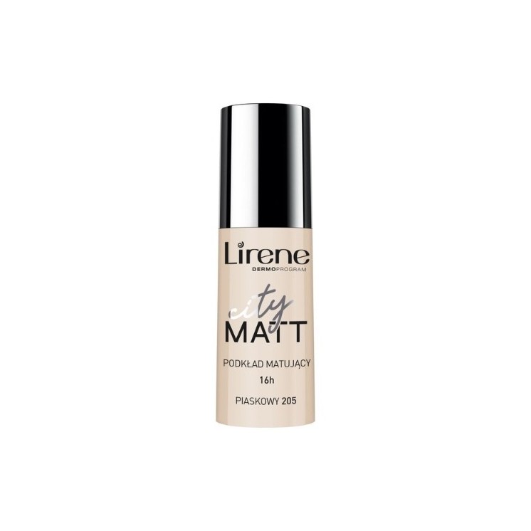 Матовий і розгладжуючий флюїд для обличчя Lirene City Matt /205/ Пісок 30 мл