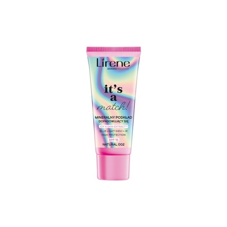 Мінеральний тональний крем для обличчя Lirene It's a Match SPF15 /002/ Natural 30 мл