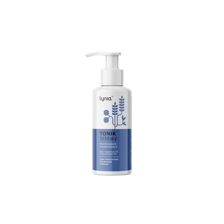 Lynia Exfoliating and brightening gel tonic with almond acid 5 % and gluconolactone 4% 100 ml