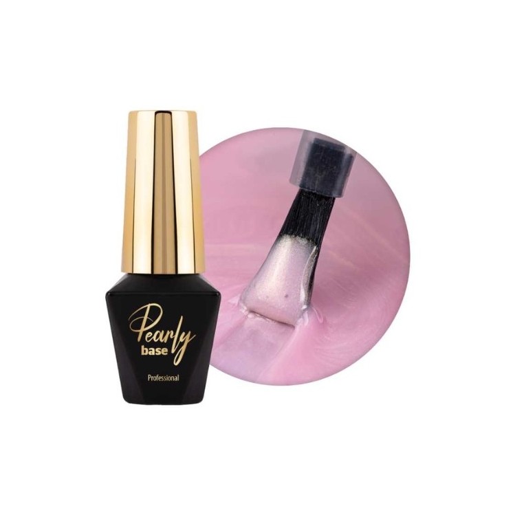 MollyLac Pearly Base opbouwende nagelbasis Golden 10 g