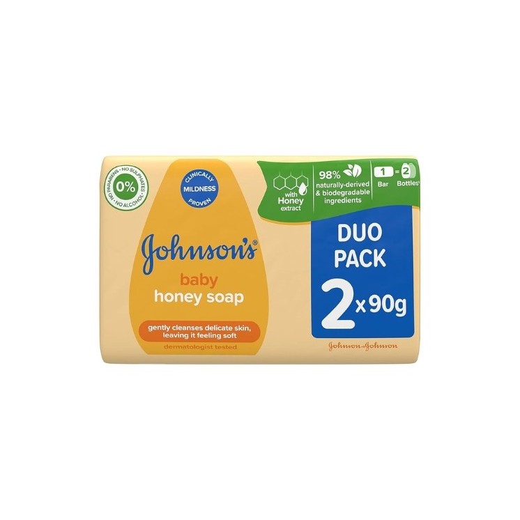 Johnson's Honey stuk zeep, 2-pack 2x90 g